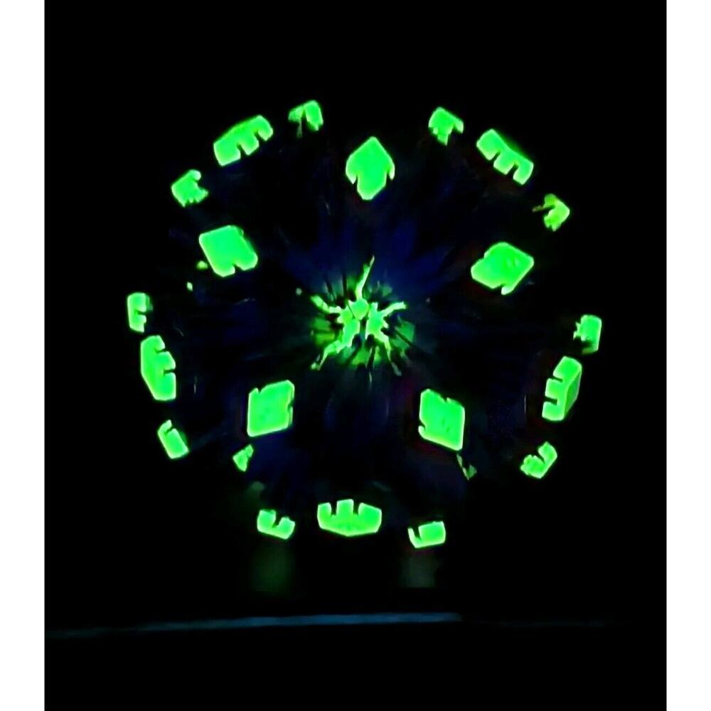 Hoberman Transforming Sphere LARGE Purple Green 💚 Glow In The Dark 9.5" - 30"